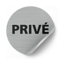 Plaque chiffre privé adhésif