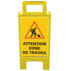 Chevalet de signalisation attention zone de travail