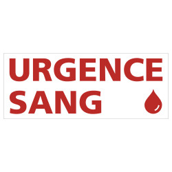 étiquette urgence sang