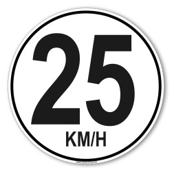 autocollant limitation de vitesse 25km/h