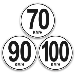 lot de disques limitations de vitesse 70 90 100 km/h