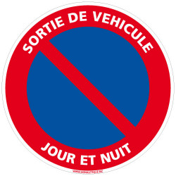Panneau Stationnement interdit - jour et nuit - sortie de véhicules