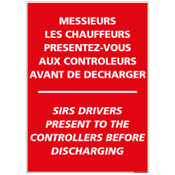 Panneau Consigne de Sécurité Chauffeurs (D0922)