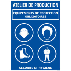 Panneau Consigne de Sécurité ATELIER DE FABRICATION (D0930)