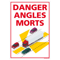 ADHESIFS DANGER ANGLES MORTS - POIDS LOURDS SUR LES ROUTES (M0378)