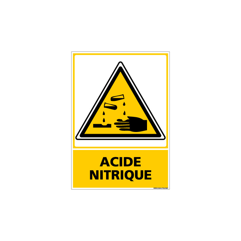 Panneau de Signalisation Danger ACIDE NITRIQUE (C0503)