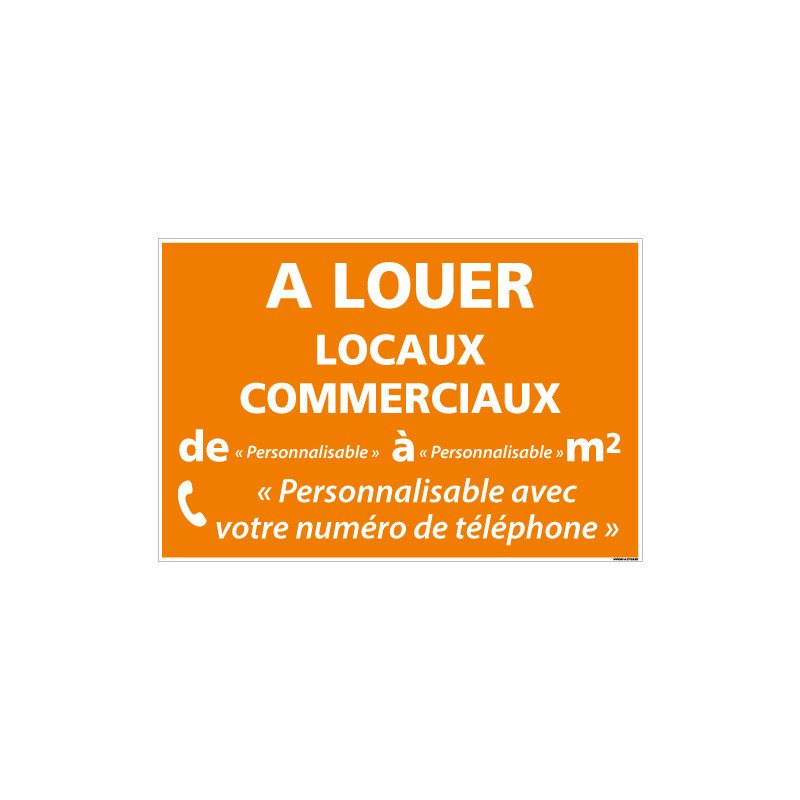 PANNEAU LOCAUX COMMERCIAUX A LOUER A PERSONNALISER AKYLUX 3,5mm ...