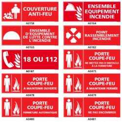 Panneau Couverture anti-feu - Signalisation de Sécurité incendie - SI111